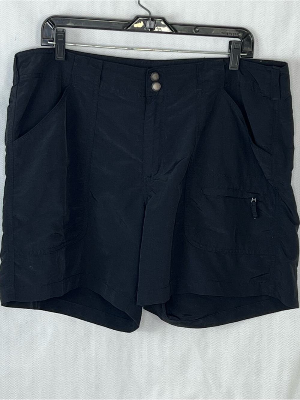 Bimini Bay Outfitters Challenger Shorts Black Nylon Pockets Bloodguard 16 👍
